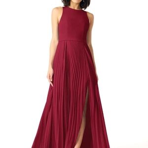 NWT Azazie Lindie Burgundy Dress Size A8